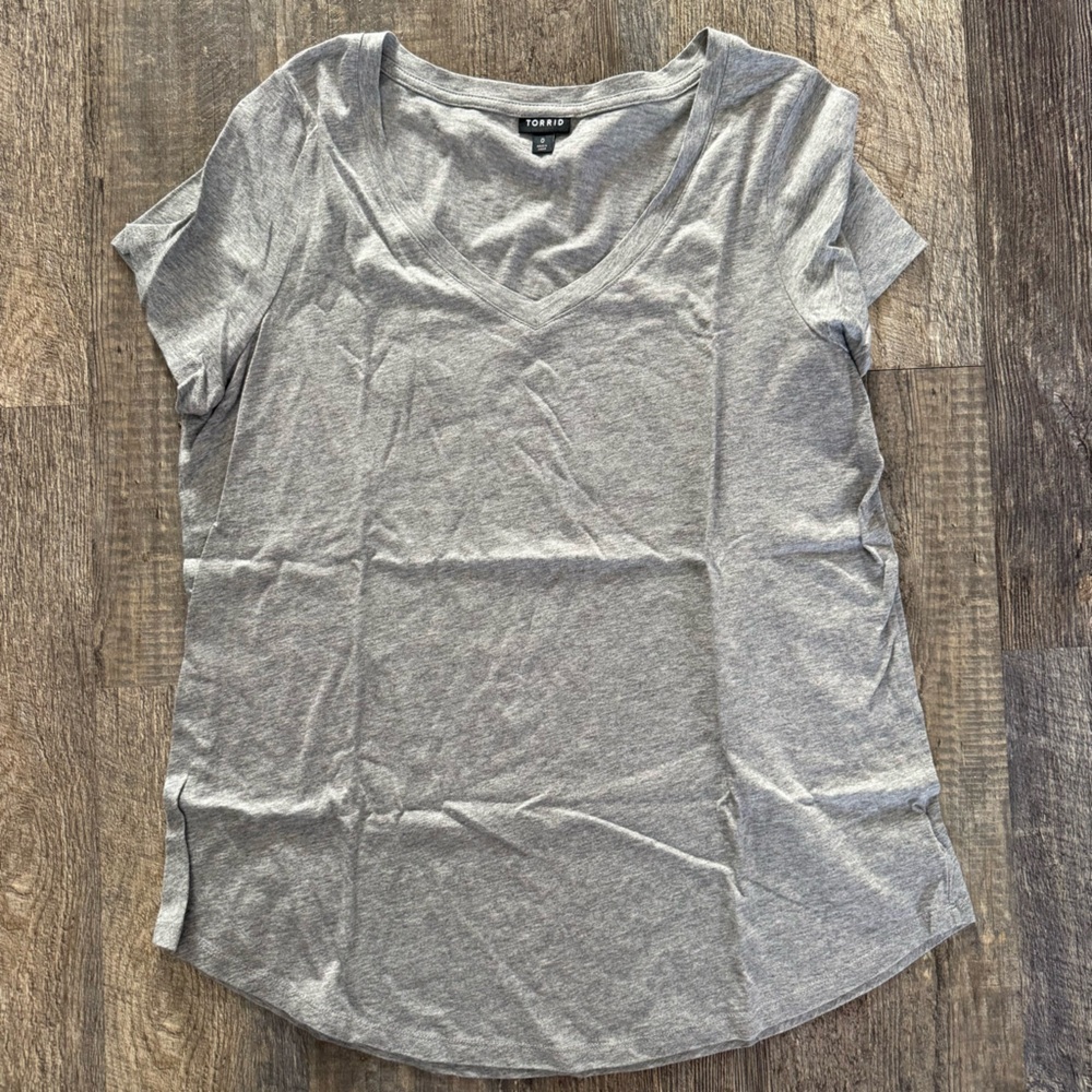 Torrid Gray V-Neck Top